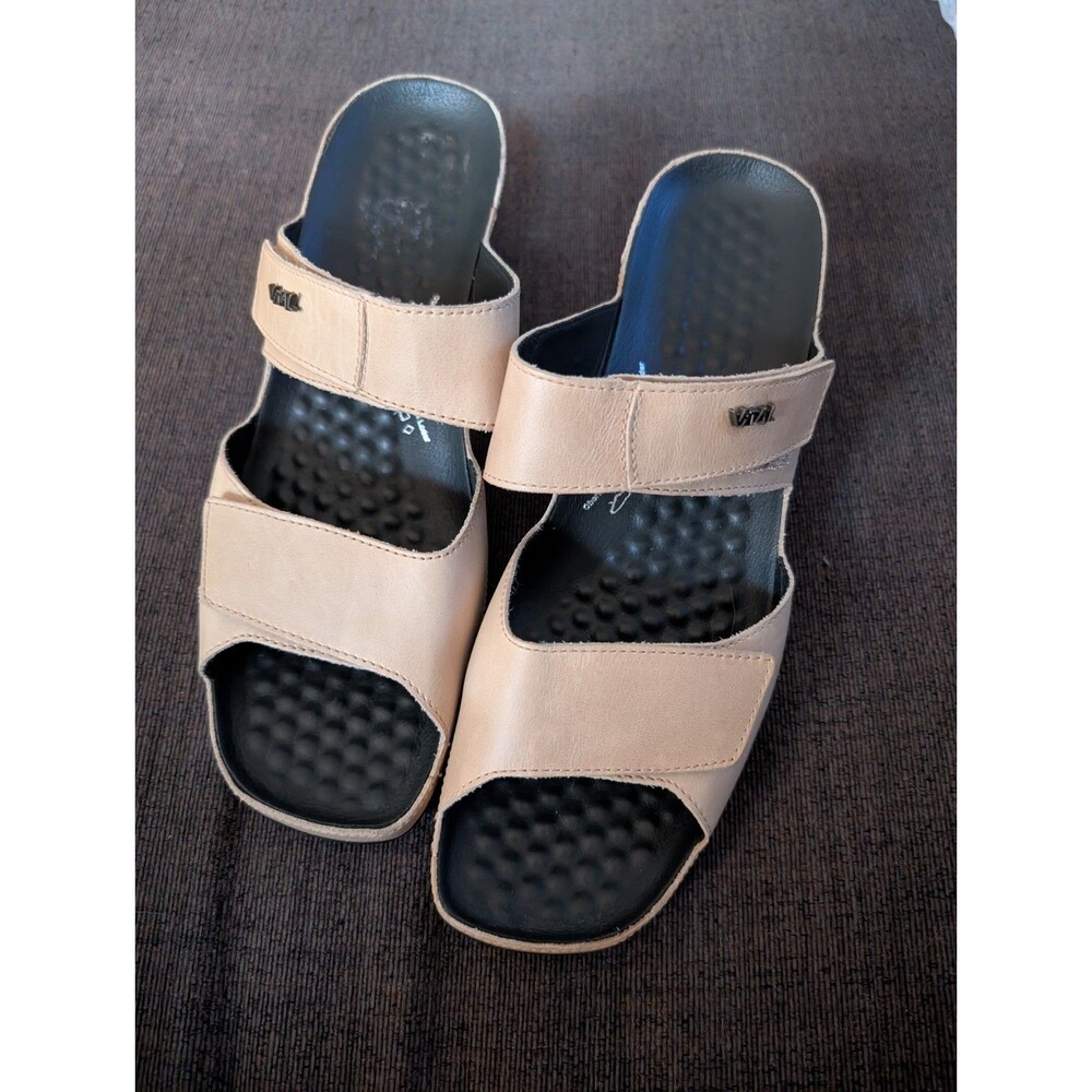 Vital Austria Joy EU 42 Or Us 10.5 - 11 Taupe Nude Mule Heel Sandals Adjustable
